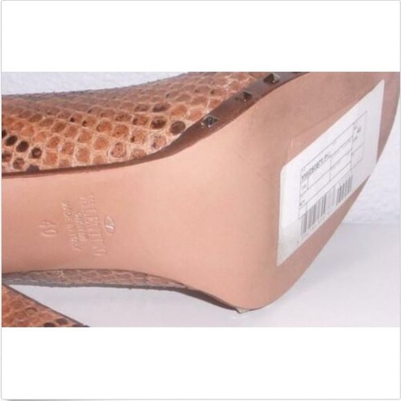 Valentino Python Snake Soul Rockstud Pump Heel 40 - Picture 8 of 9